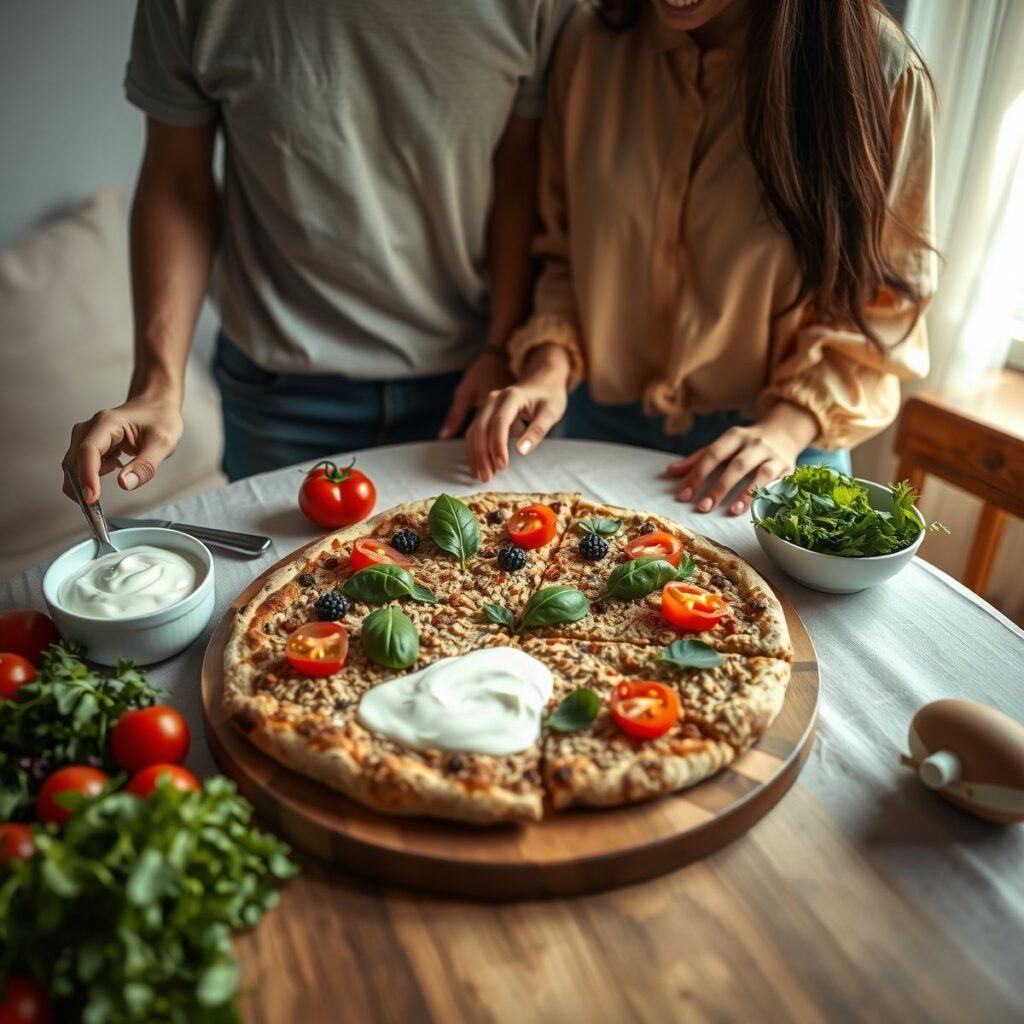 Pizza Fit com Aveia e Iogurte: Receita Saudável e Deliciosa Pizza Fit com Aveia e Iogurte: Receita Saudável e Deliciosa