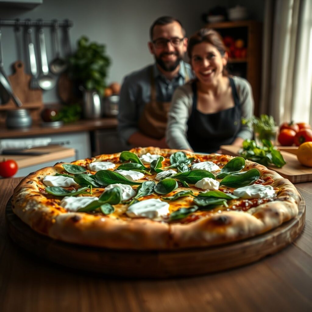 Pizza fit com espinafre e ricota: Receita saudável e deliciosa Pizza fit com espinafre e ricota: Receita saudável e deliciosa