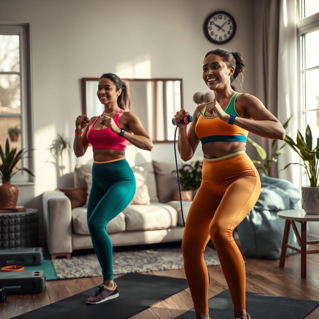 Como fazer um treino de aeróbico em casa: Dicas e Exercícios Como fazer um treino de aeróbico em casa: Dicas e Exercícios